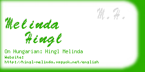 melinda hingl business card